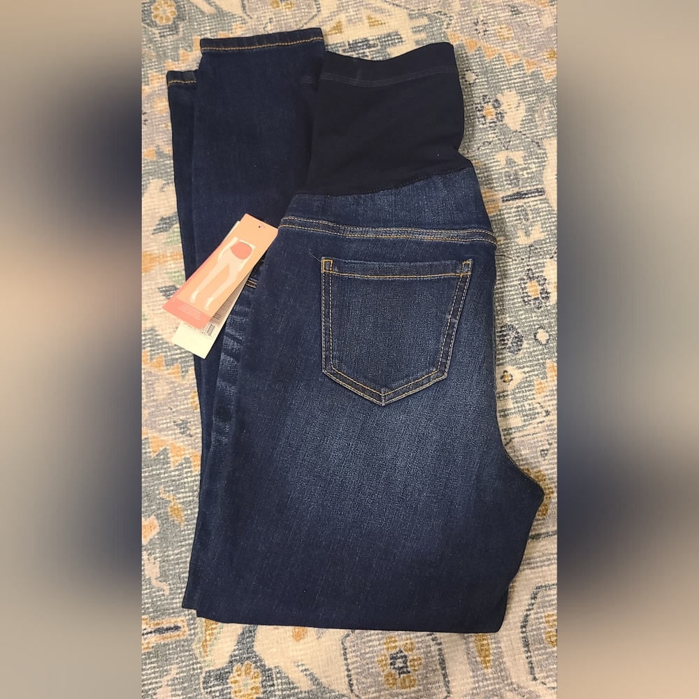 XS Brand New Liz Lange Maternity Jeggings Jeans Over Belly